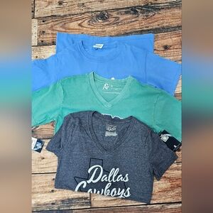 Dallas Cowboys Lot Of 3 NWT Women's T-Shirt Size Small Football